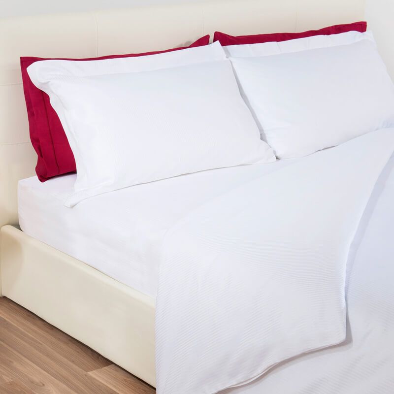 Copripiumino per albergo in percalle di cotone bianco, 240x260 cm